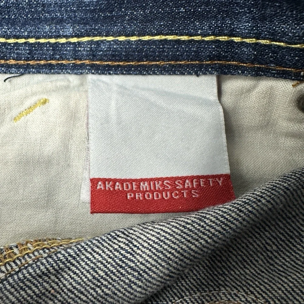 AKADEMIKS NWT Vintage J1 SoHo Men's Jeans Blue Baggy Wide Leg Denim‎ Y2K Size 34